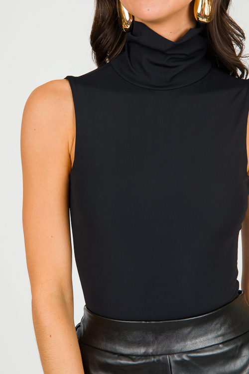Turtleneck SL Bodysuit, Black