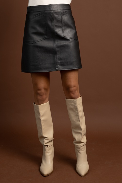 Leather Pocket Skirt, Black - 1027-71.jpg