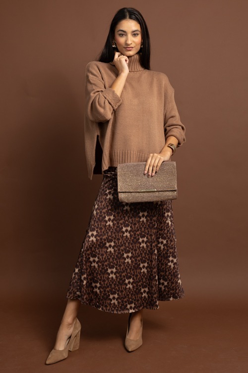 Kiana Leopard Midi Skirt