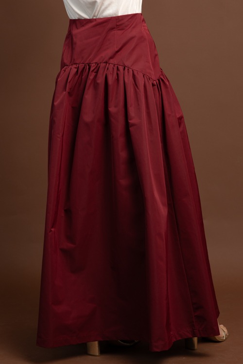 Fit and Flare Maxi Skirt, Wine - 1028-117.jpg
