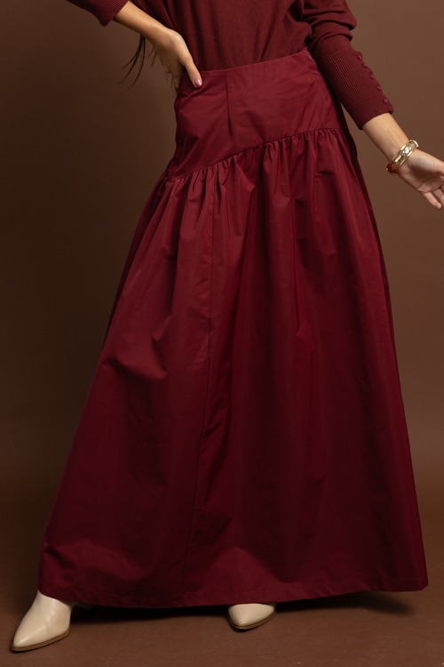 Fit and Flare Maxi Skirt, Wine - 1028-120.jpg
