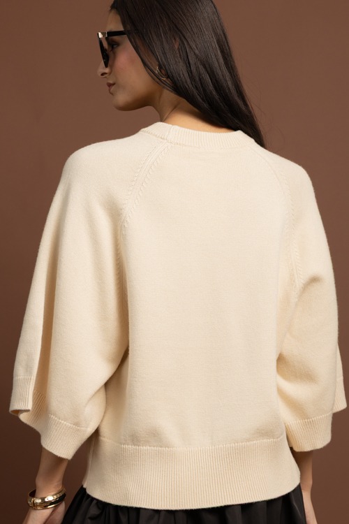 Lena Solid Sweater, Cream - 1028-128.jpg