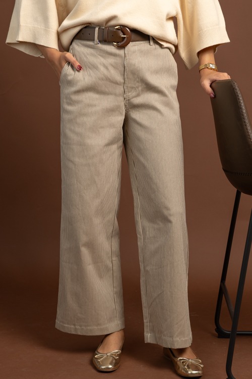 Stripe Wide Leg Pants, Espresso - 1028-132.jpg