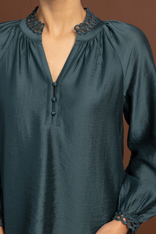 Forever Yours Blouse, Dark Teal - 1028-139h.jpg
