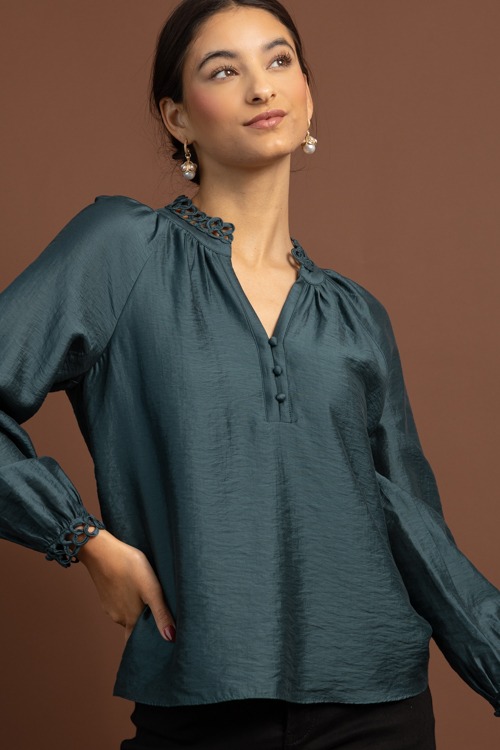 Forever Yours Blouse, Dark Teal - 1028-141.jpg
