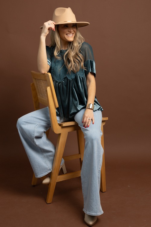 Velvet Lace Detail Top, Teal - 1028-147h.jpg