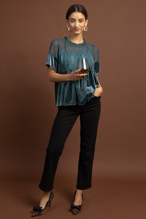Velvet Lace Detail Top, Teal - 1028-149.jpg