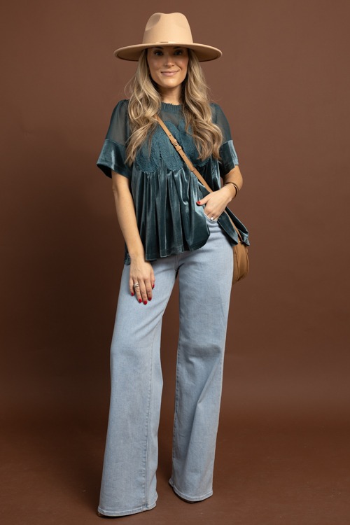 Velvet Lace Detail Top, Teal - 1028-150.jpg