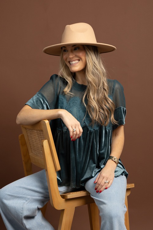 Velvet Lace Detail Top, Teal - 1028-153.jpg