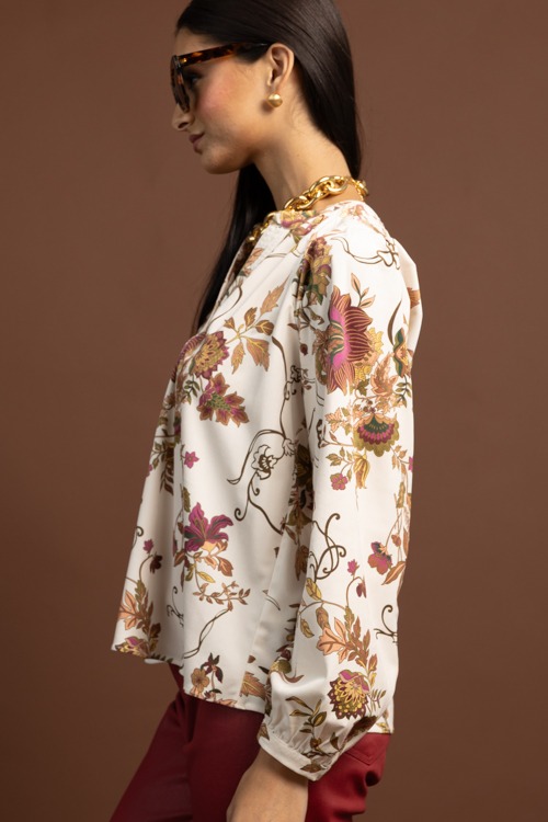 Soft Texture Floral Blouse, Mauve - 1028-17.jpg