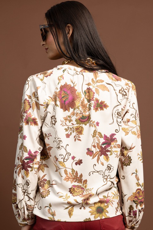 Soft Texture Floral Blouse, Mauve - 1028-18.jpg
