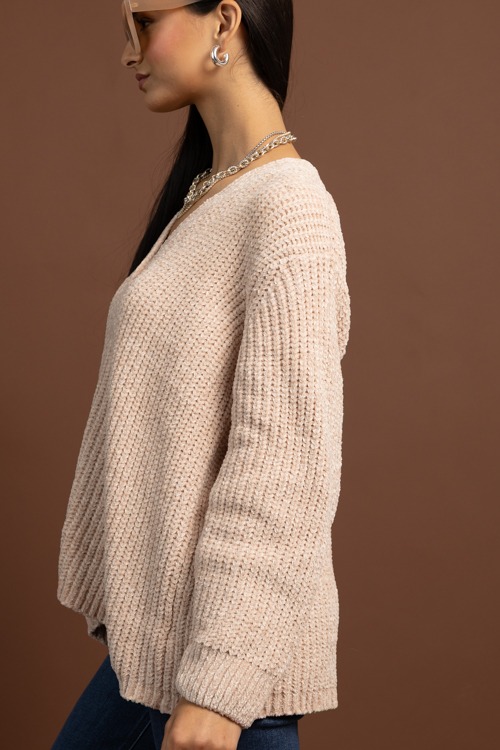 Chenille Button Up Cardi, Beige - 1028-48.jpg