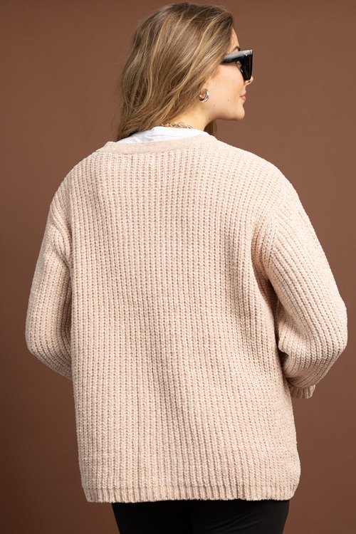 Chenille Button Up Cardi, Beige - 1028-51.jpg