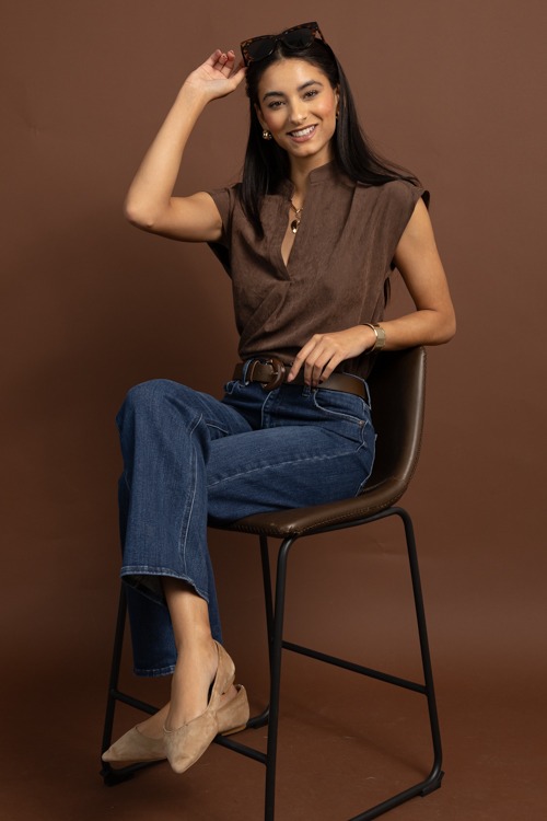 Drop Shoulder Blouse, Chocolate - 1028-71p.jpg