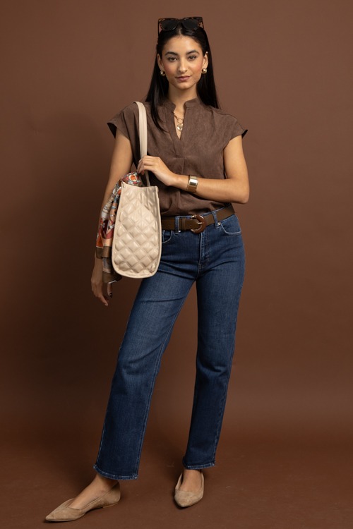 Drop Shoulder Blouse, Chocolate - 1028-74.jpg