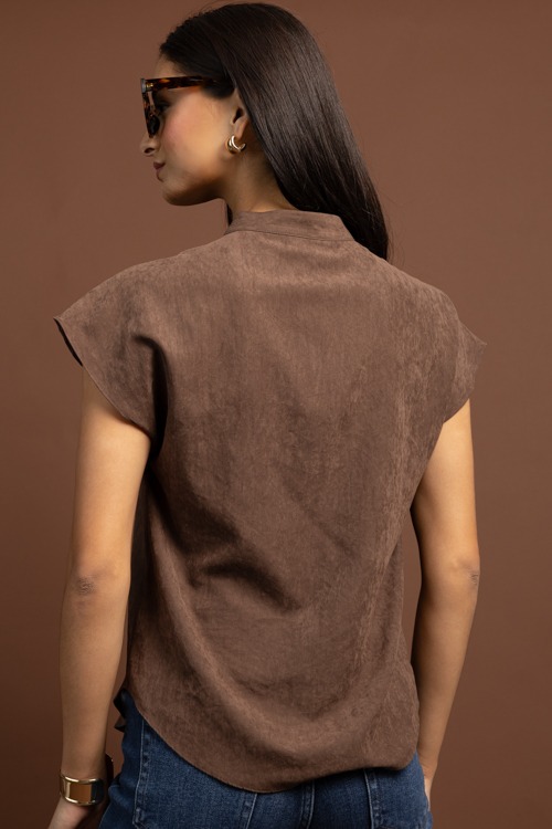 Drop Shoulder Blouse, Chocolate - 1028-77.jpg