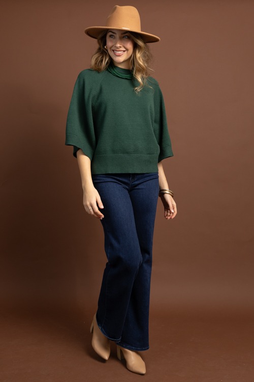 Lena Solid Sweater, Hunter Green - 1028-79h.jpg