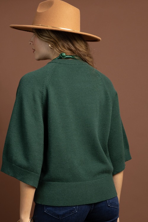 Lena Solid Sweater, Hunter Green - 1028-84.jpg