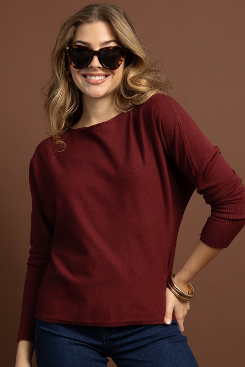 Boat Neck Dolman Sweater, Red - 1028-89.jpg