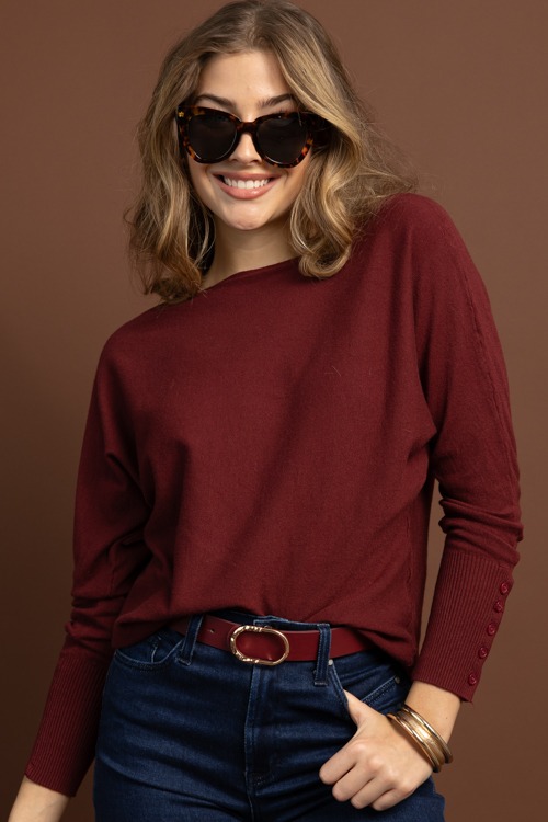 Boat Neck Dolman Sweater, Red - 1028-92.jpg
