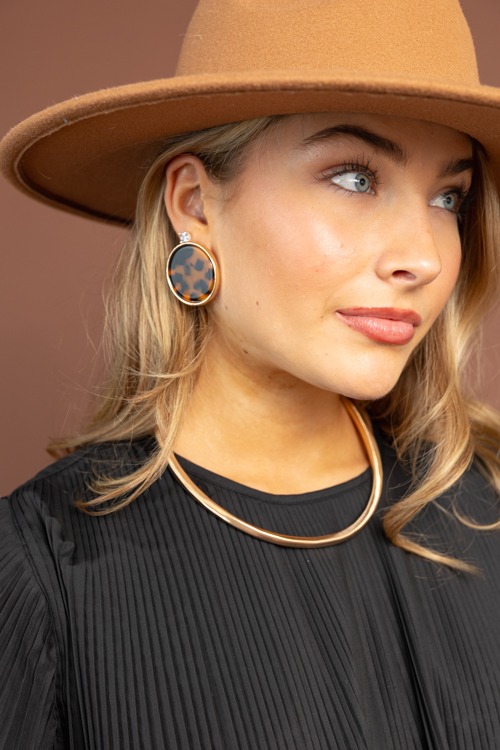 Acrylic Round Earring, Tortoise - 1029-106.jpg