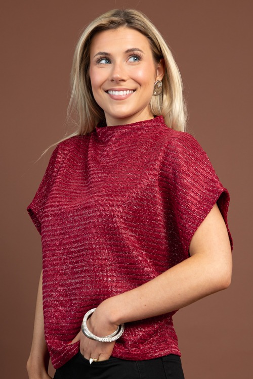 Metallic Knit Top, Burgundy - 1029-122h.jpg