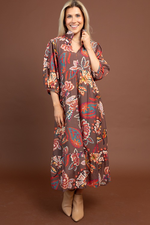 Christine Printed Midi, Brown - 1029-152h.jpg