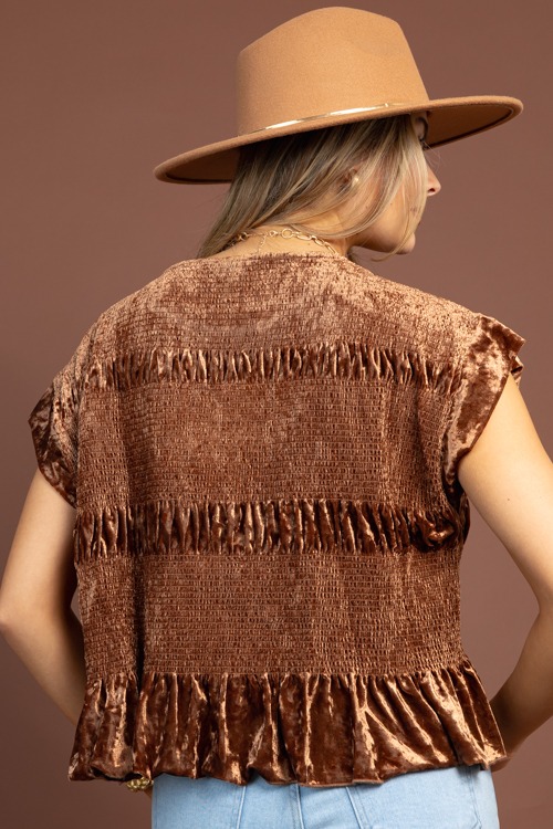 Velvet Smock Top, Brown - 1029-45h.jpg