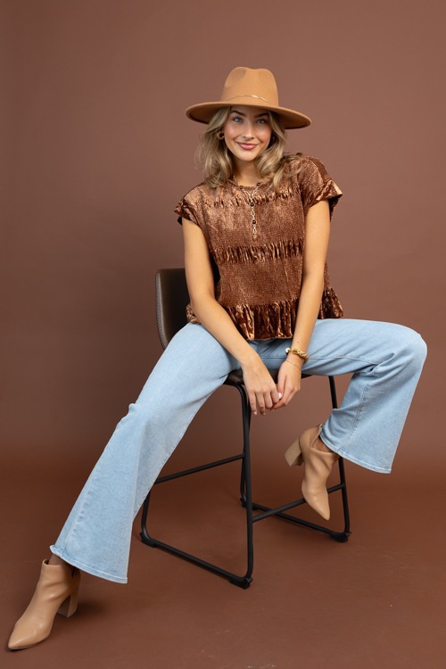 Velvet Smock Top, Brown - 1029-49.jpg