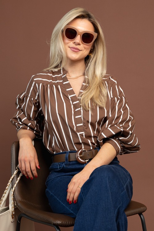 Shauna Stripe Top, Brown - 1029-57.jpg