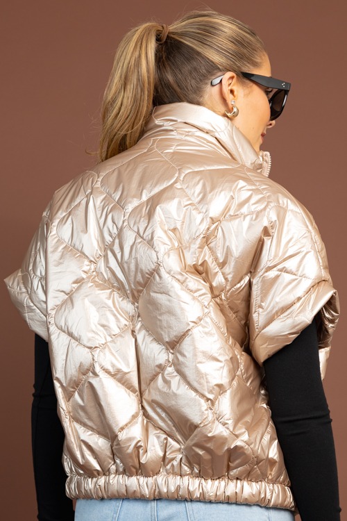 Metallic Cap Sleeve Puffer Vest - 1029-75h.jpg