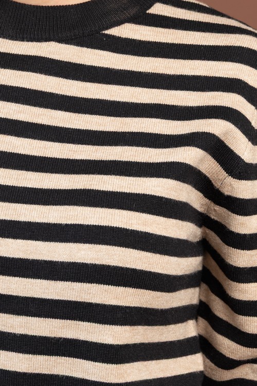 Drew Striped Sweater, Black Taupe - 1029-89.jpg