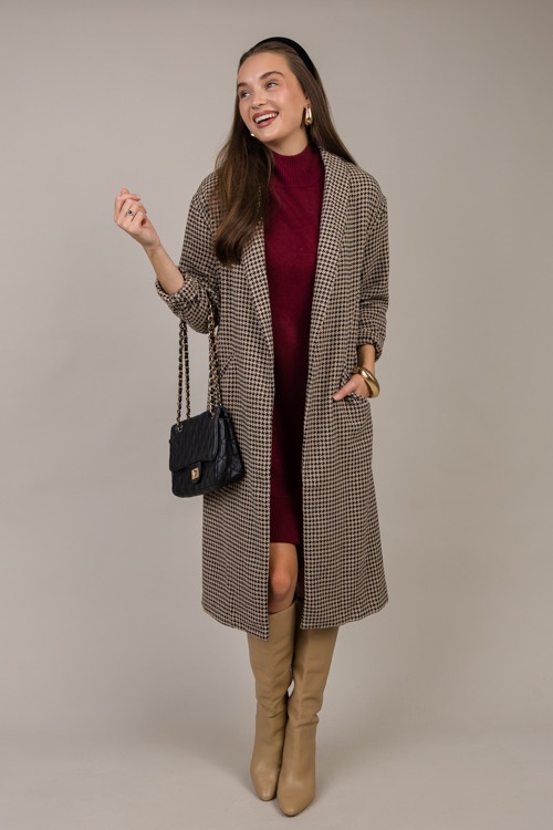 Houndstooth Long Coat, Beige - 1030-107.jpg