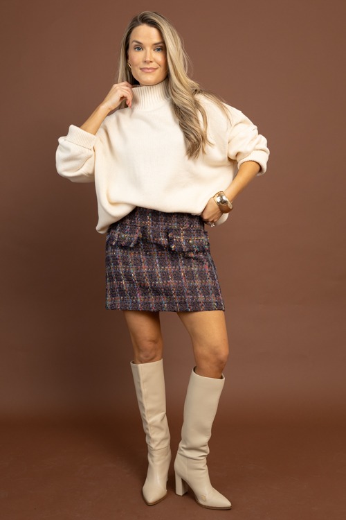 Mock Neck Tunic Sweater, Cream - 1030-6.jpg