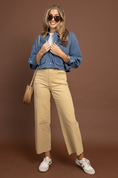 Raw Hem Wide Leg Pants, Latte - 1030-96.jpg