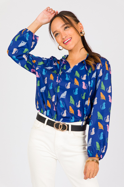 Sarah Top, Navy Leopard