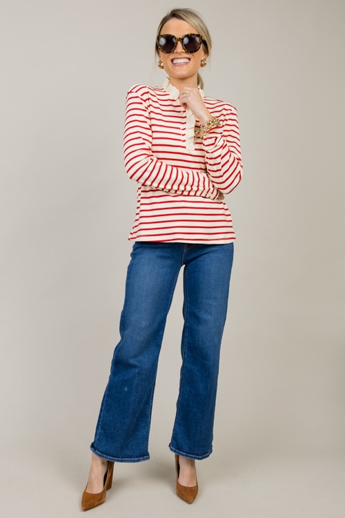 Ruth Stripe Top, Cream/Red - 1031-101.jpg