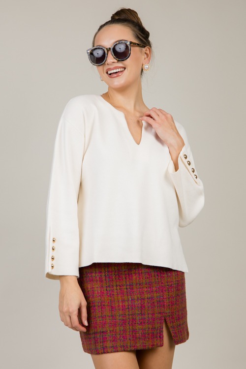 Fallon Sweater, Cream