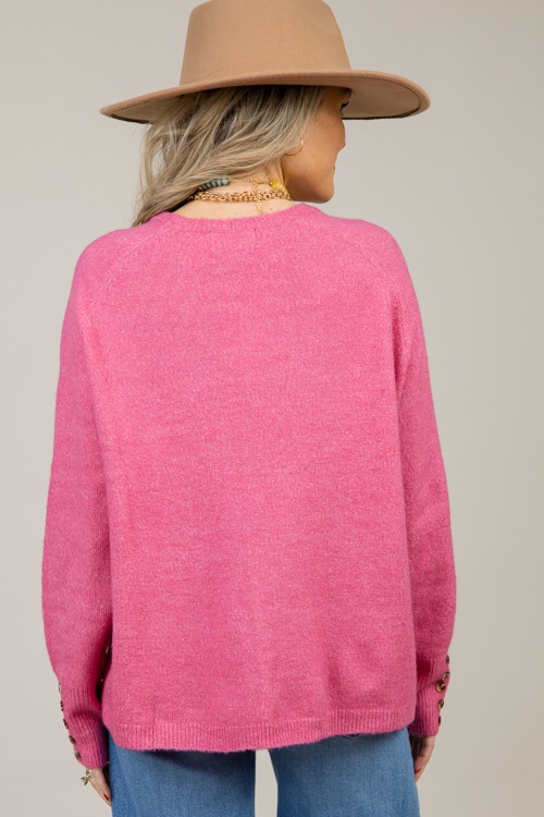 Button Wrist Sweater, Pink - 1031-76.jpg