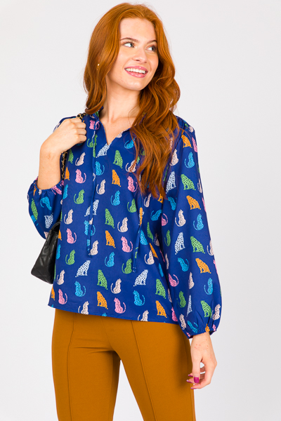 Sarah Top, Navy Leopard