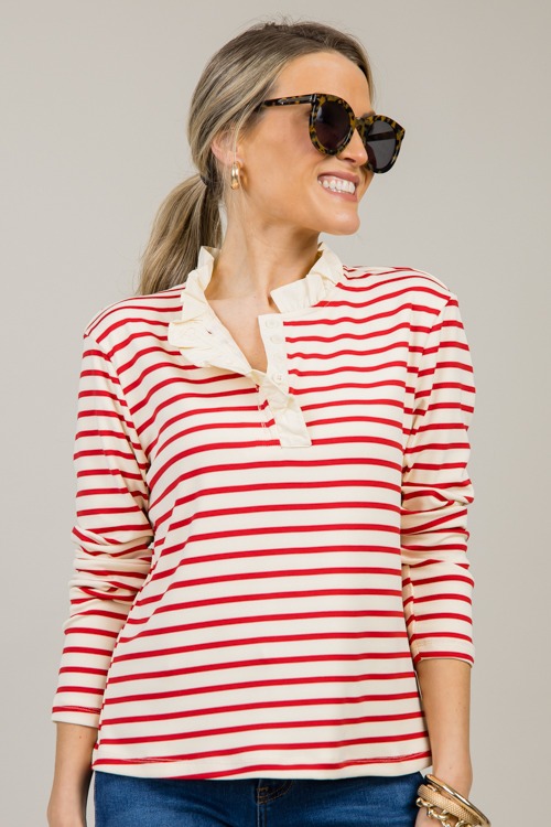 Ruth Stripe Top, Cream/Red - 1031-98h.jpg