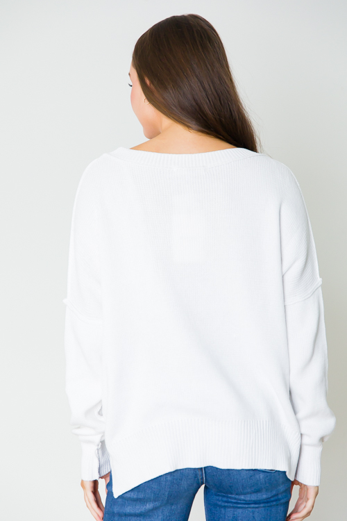 American Flag Sweater, Ivory