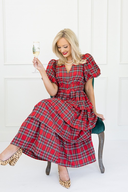 Tartan Ruffle Tier Maxi, Red - 1101-196.jpg