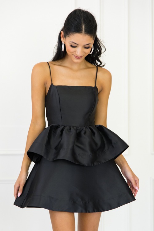 Taffeta Ruffle Dress, Black - 1101-230.jpg