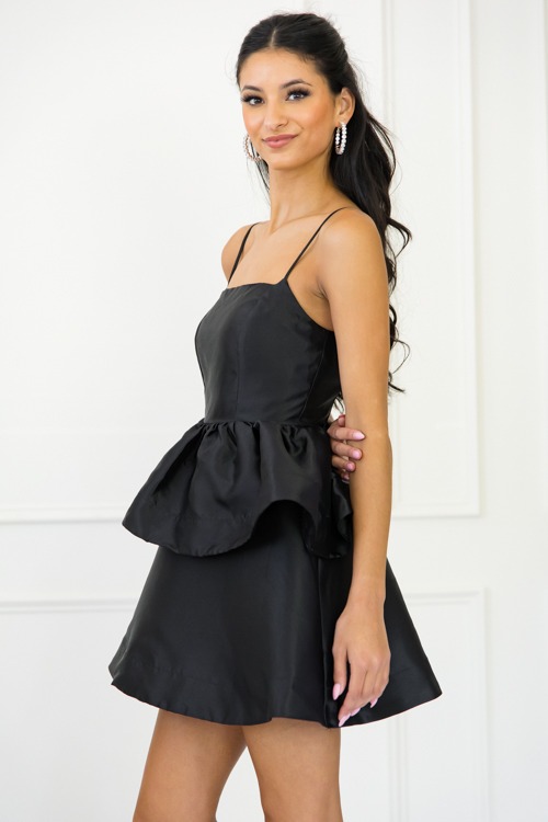 Taffeta Ruffle Dress, Black - 1101-231.jpg