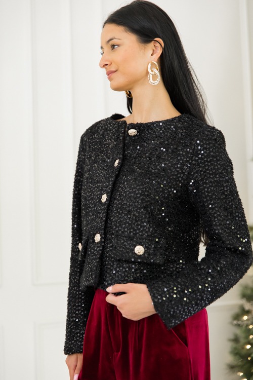 Gold Button Sequin Jacket, Blk - 1101-352.jpg