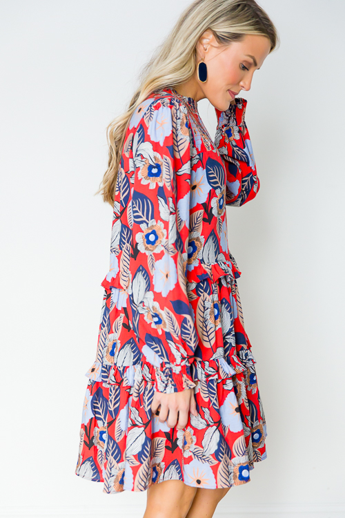 Flower Pop Smock Dress