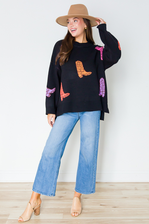 Multi Boot Sweater, Black