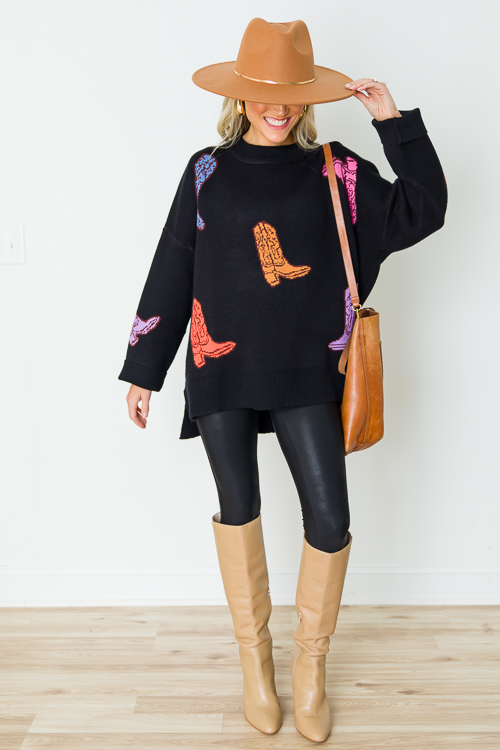 Multi Boot Sweater, Black