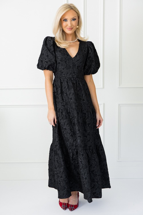 Arielle Jacquard Maxi, Black